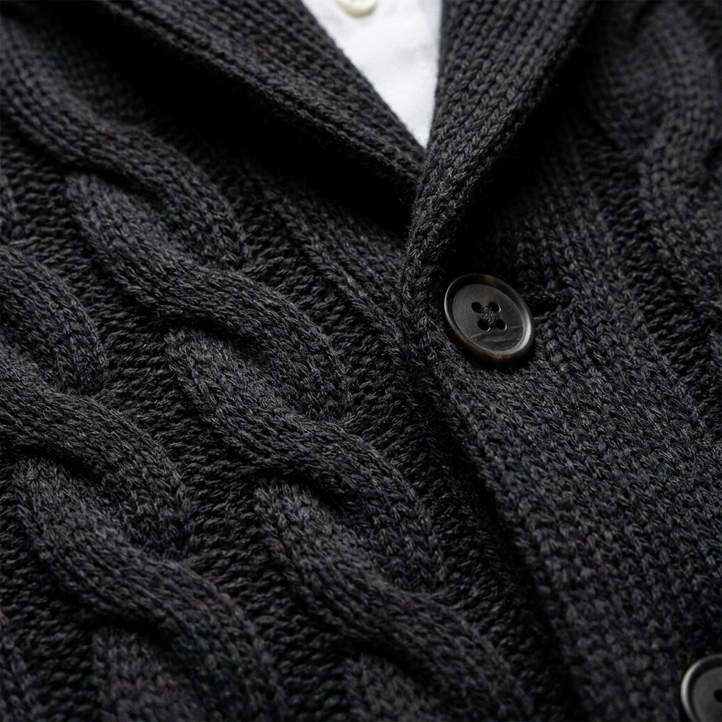 Bennett Knitted Cardigan with Shawl Collar
