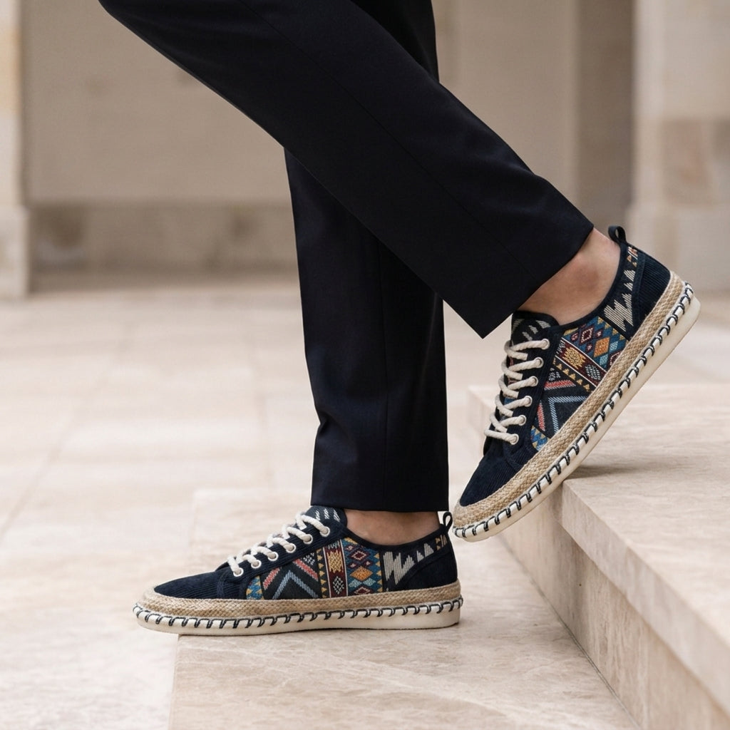 Delphi Aztec Canvas Espadrille Sneakers
