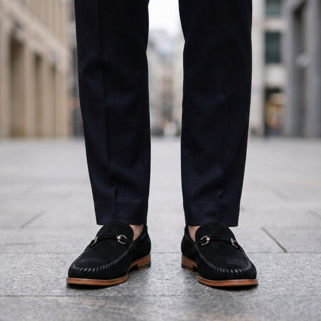 Albufeira Perforated Suede Loafers