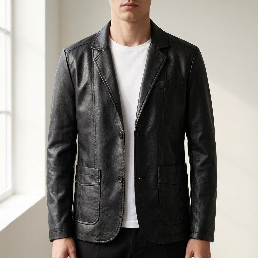 Cascais Leather Blazer Jacket