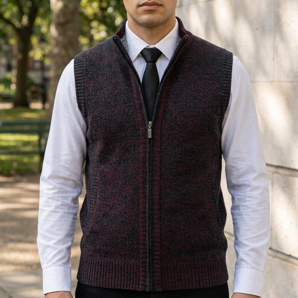 Gordes Zip-Up Sweater Vest