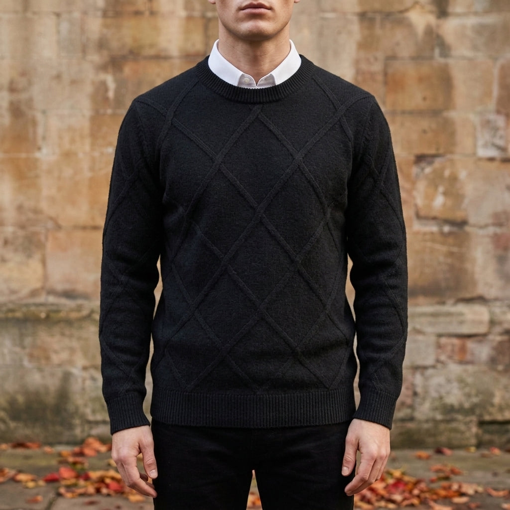 Palamos Argyle Cashmere Crewneck