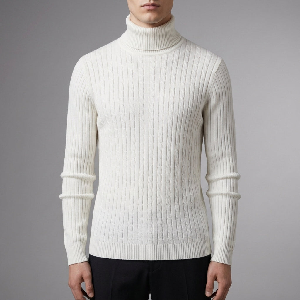 Trevi Cable Knit Turtleneck Sweater