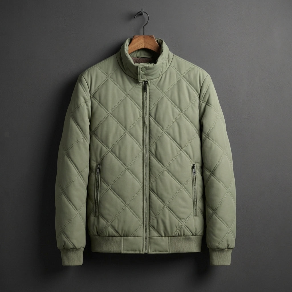 Gallipoli Quilted Fleece-Lined Bomber