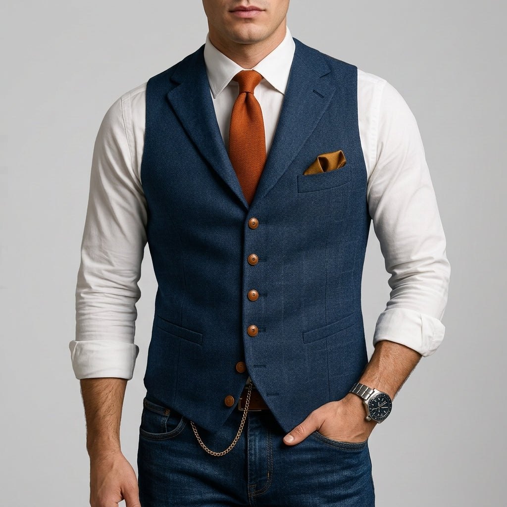 Nazare Marcus Tweed Suit Vest