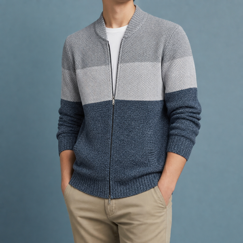 Elounda Striped Knit Cardigan