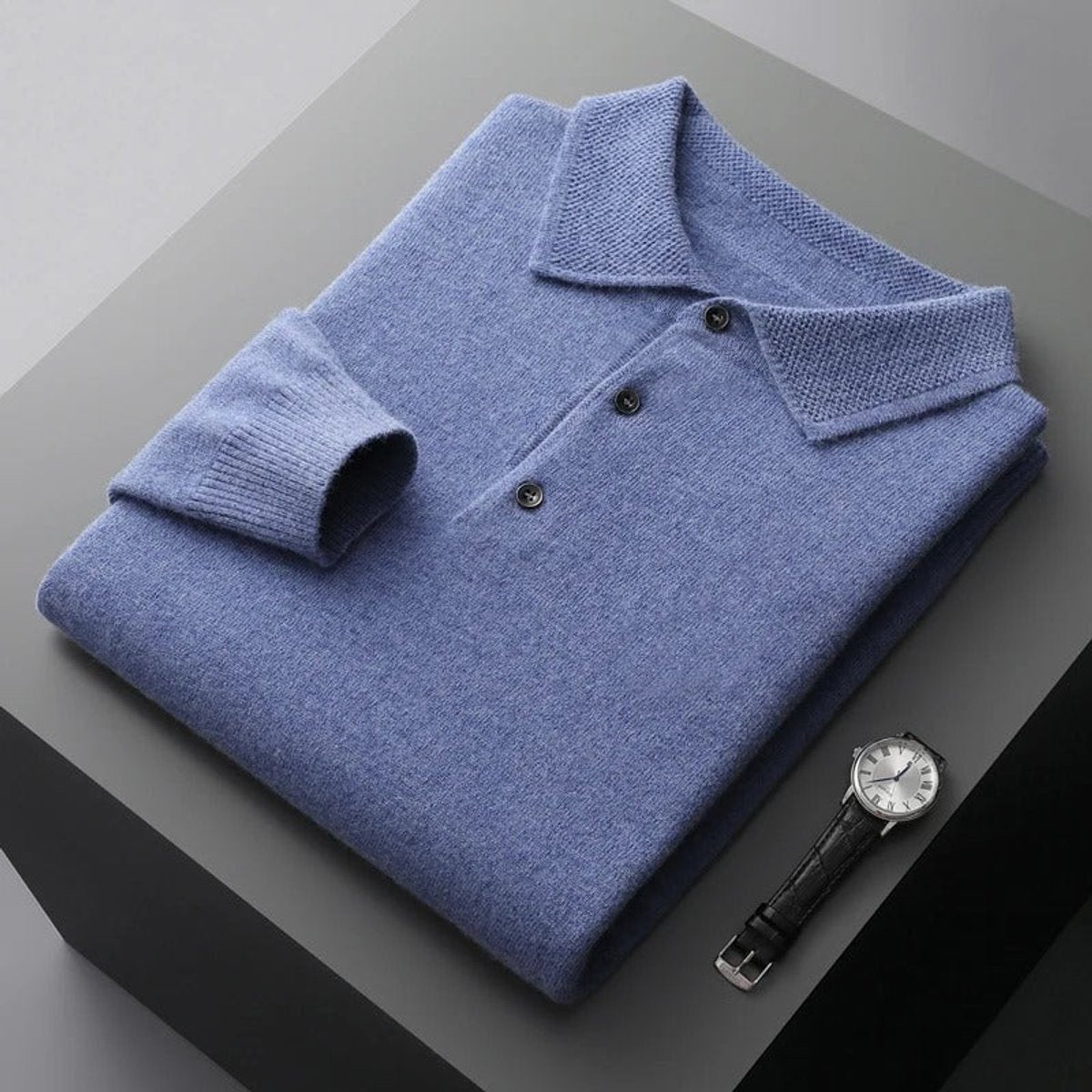 Daniel | Premium Cashmere Polo Knit Sweater