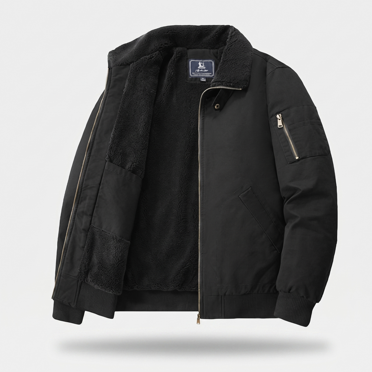 Matthew | Soft-Fleece Modern Bomber Jacket