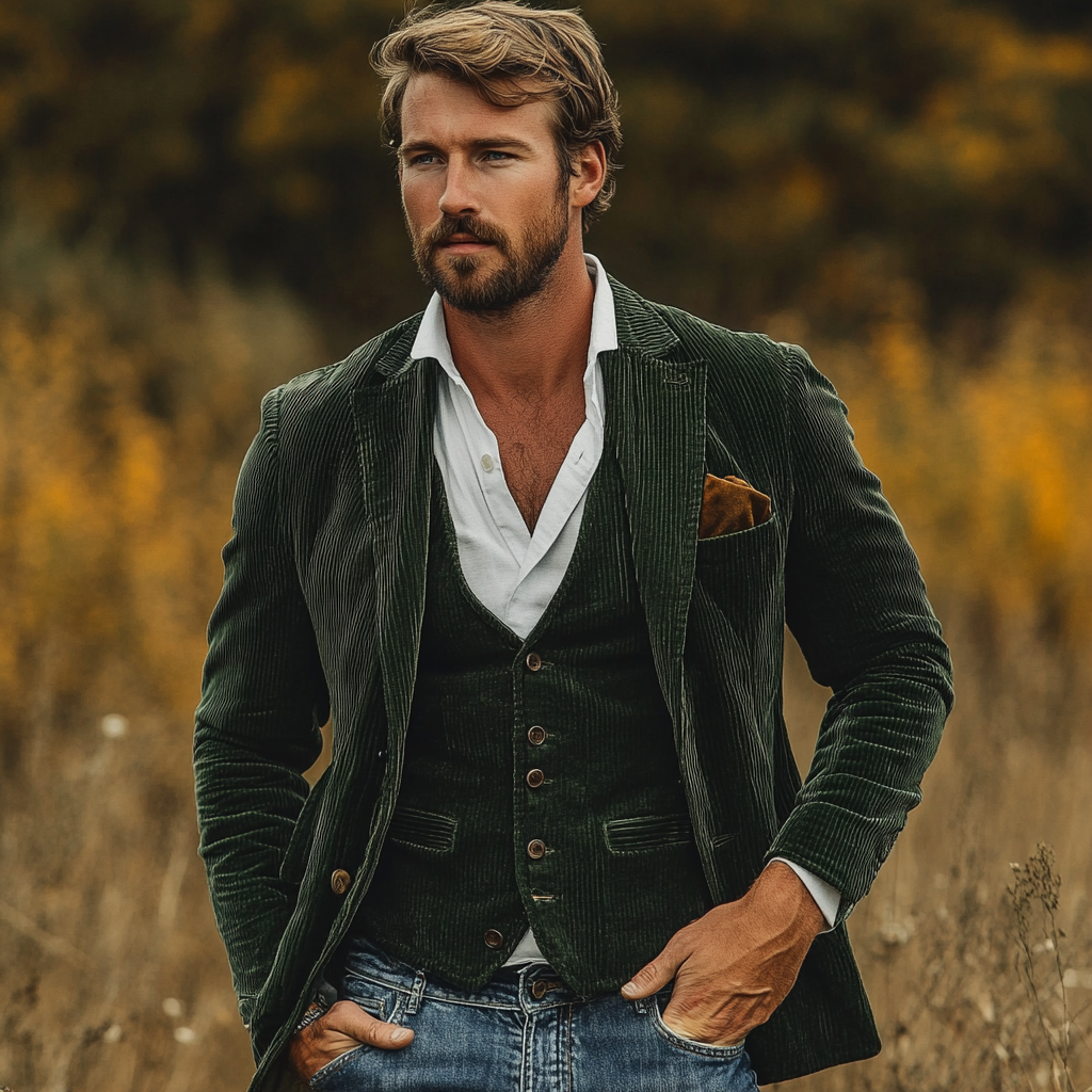 Ethan | Vintage Blazer & Waistcoat Set for Men