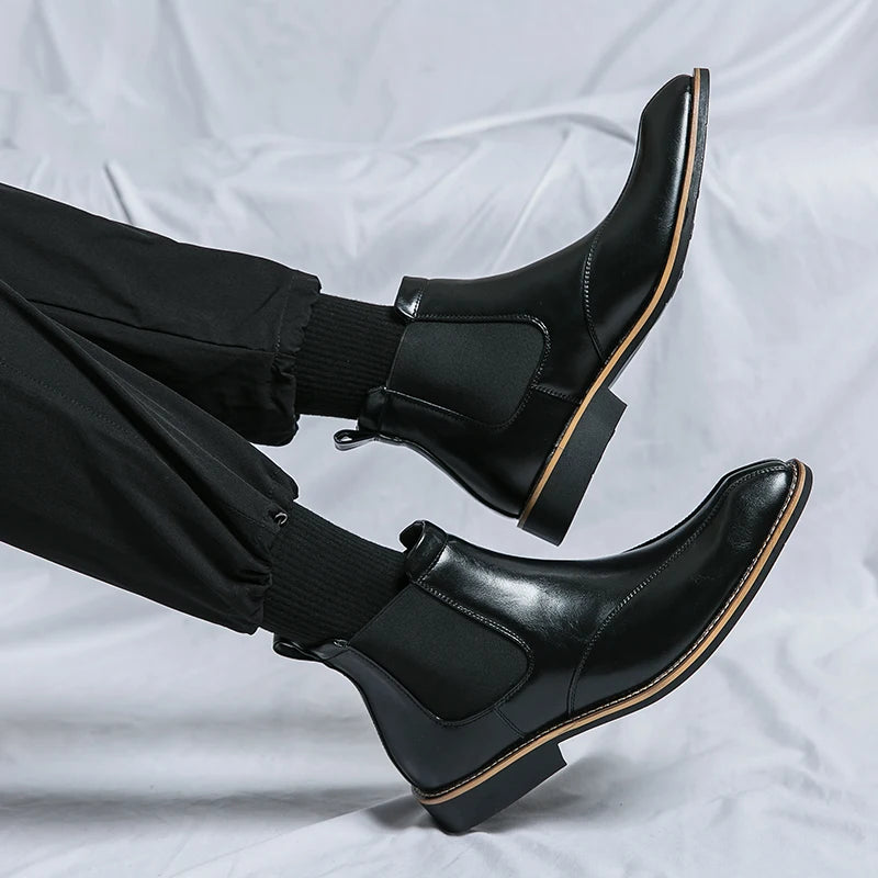 Calvin Leather Chelsea Boots