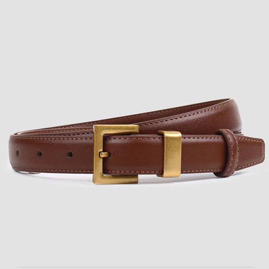 Women's Genuine Leather Belt Square Buckle Belt
