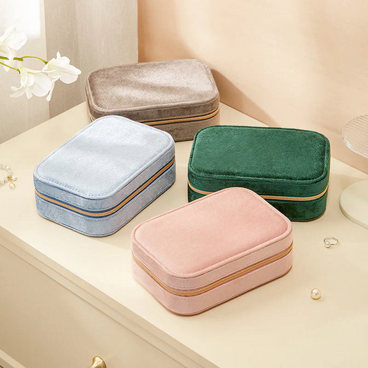 Jewelry Case — Velvet Lining Multi-Compartment