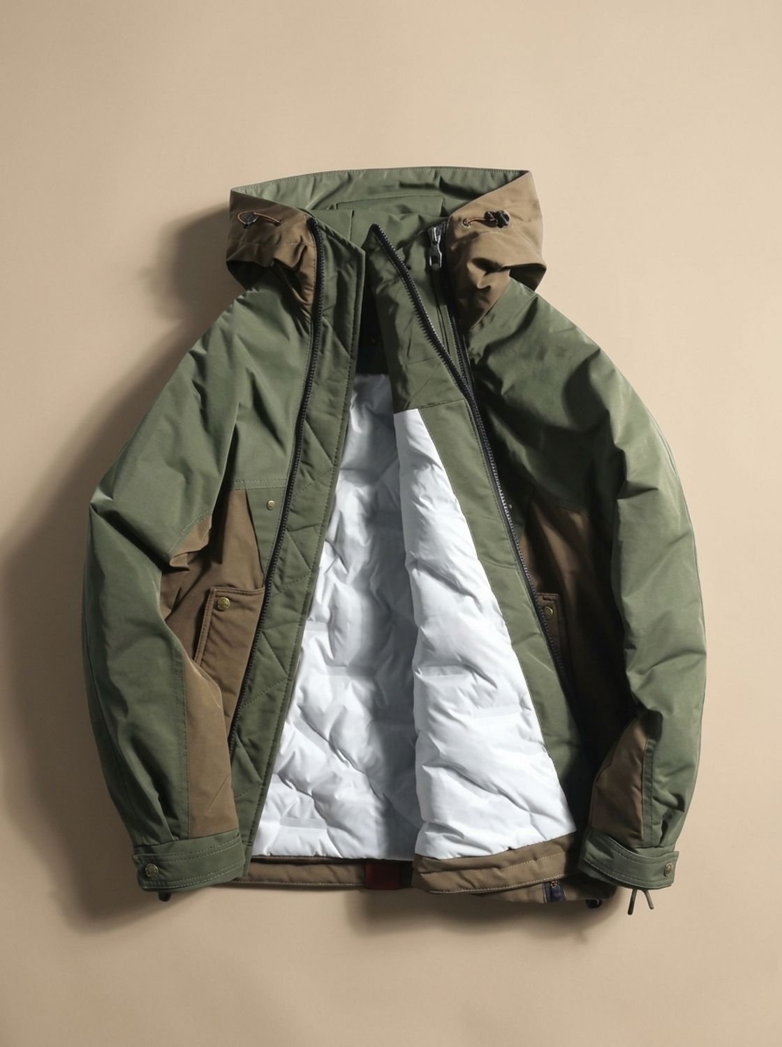 Sebastian | Men's Quilted Hooded Half-Zip Anorak Jacket