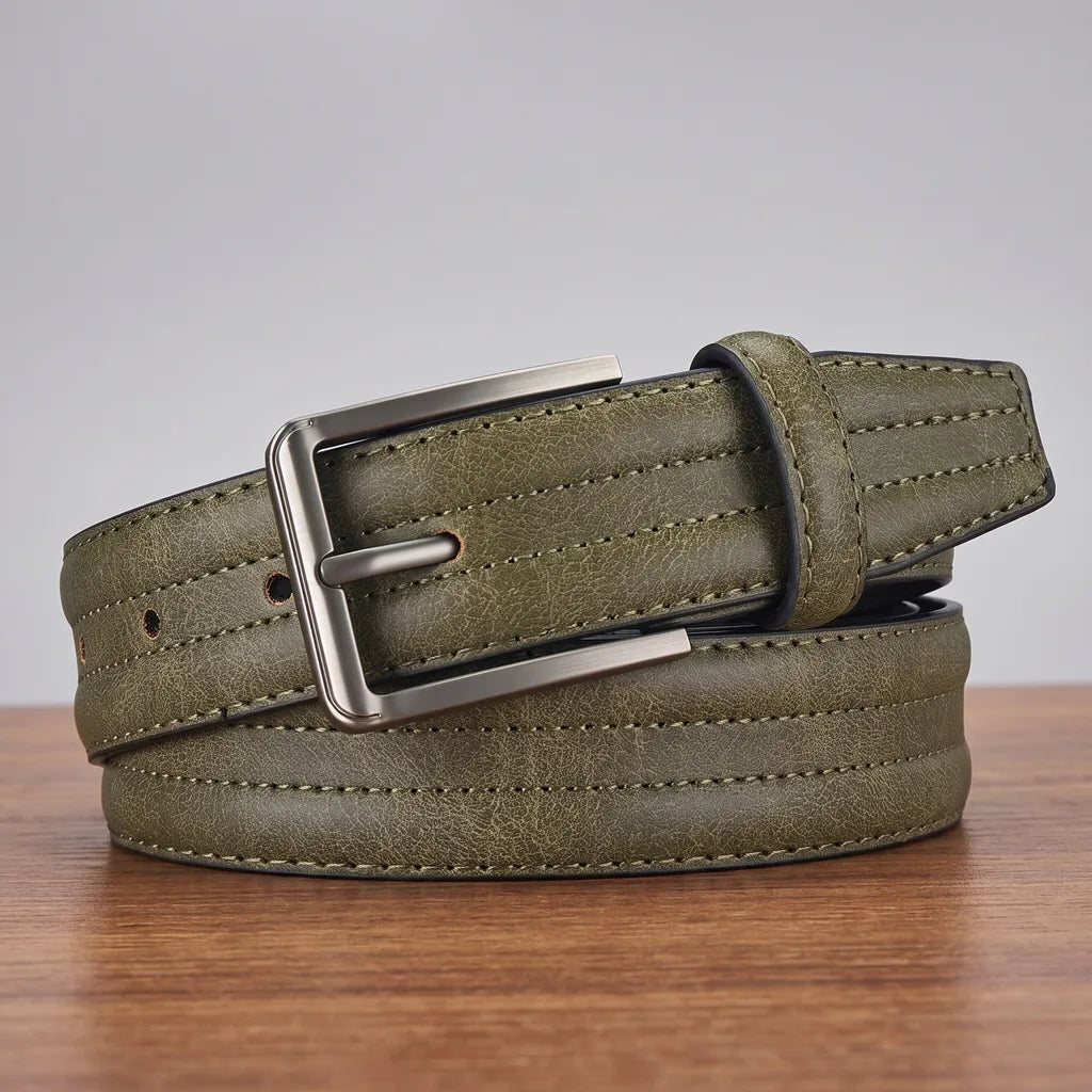 Men's Pin Buckle Genuine Leather Belt