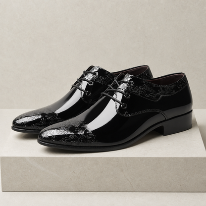 Maratea Patent Embossed Derby Shoes
