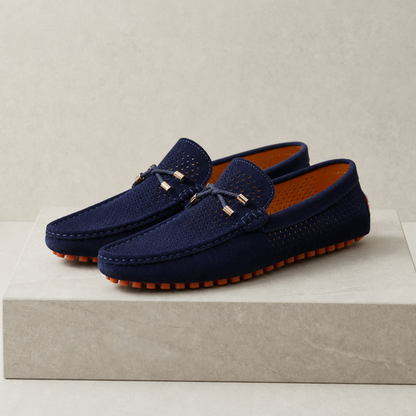 Lourmarin Perforated Suede Loafers