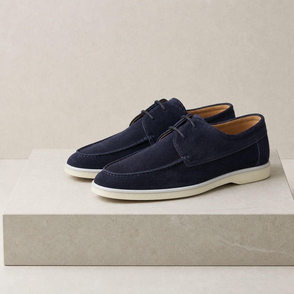 Estoril Suede Lace-Up Loafers