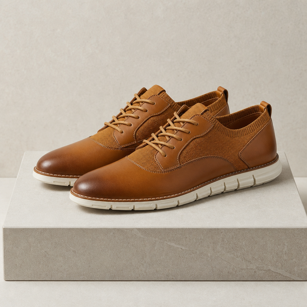 Gythio Leather Knit Sneakers