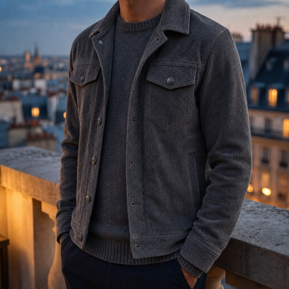 Paphos Corduroy Button-Up Jacket
