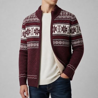 Obidos Nordic Fleece-Lined Cardigan
