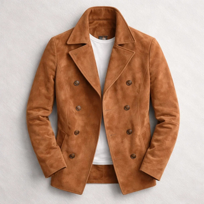 Richard | Stylish & Premium Suede Double-Breasted Coat