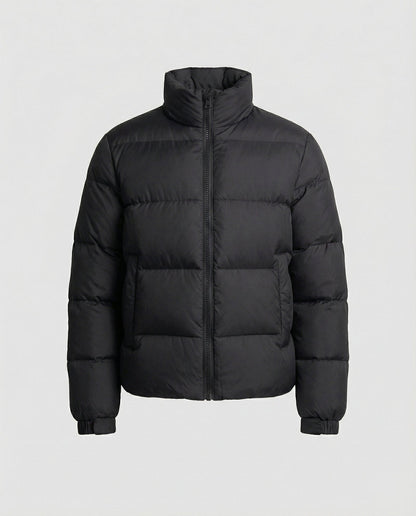 Alexander | Modern Puffer Jacket with Adjustable Hood and High Collar