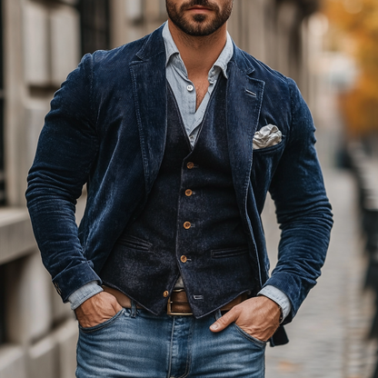 Ethan | Vintage Blazer & Waistcoat Set for Men