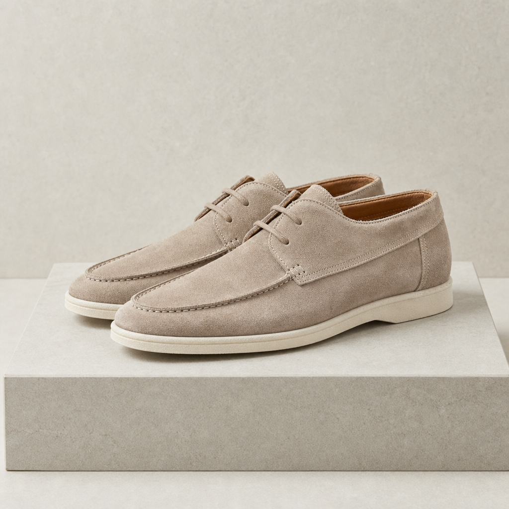 Estoril Suede Lace-Up Loafers