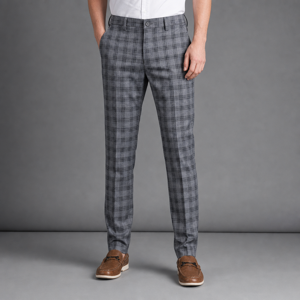 Cartagena Plaid Tapered Trousers