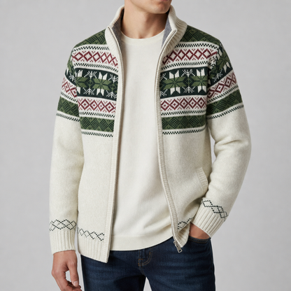 Obidos Nordic Fleece-Lined Cardigan