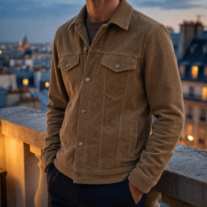 Paphos Corduroy Button-Up Jacket