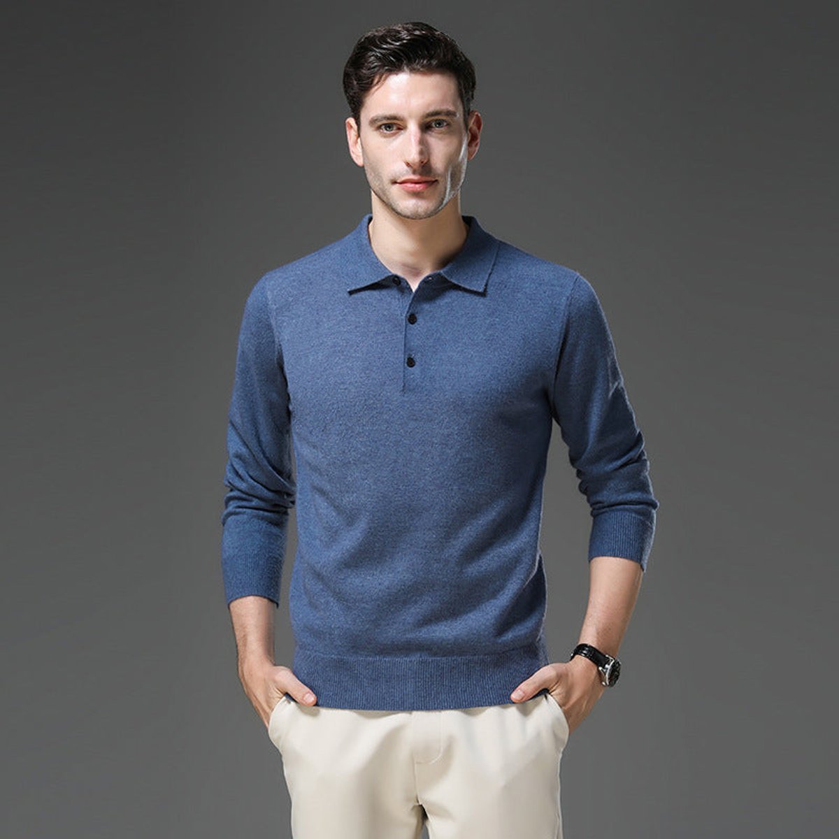 Daniel | Premium Cashmere Polo Knit Sweater
