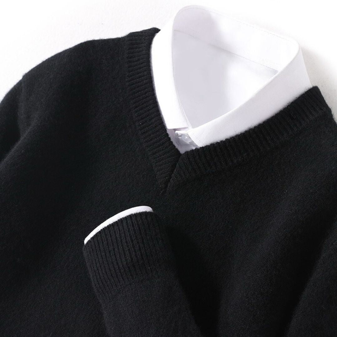Olympian Merino V-Neck Sweater