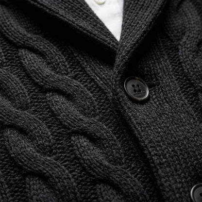 Bennett Knitted Cardigan with Shawl Collar