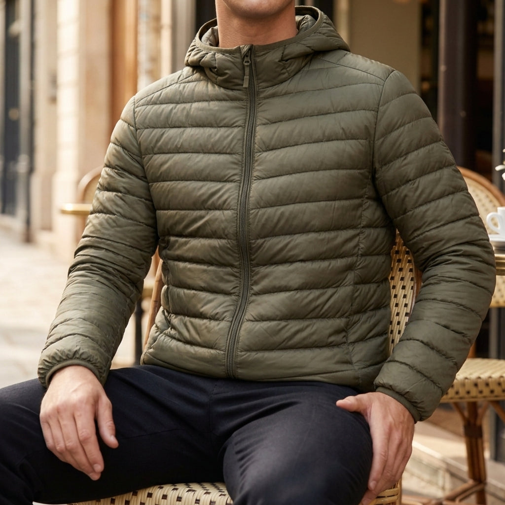 Anthony Quilted Puffer Jacket with Hood