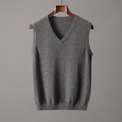 V-Neck Knit Sweater Vest
