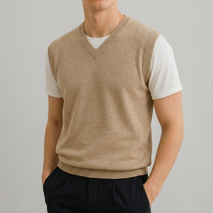 V-Neck Knit Sweater Vest