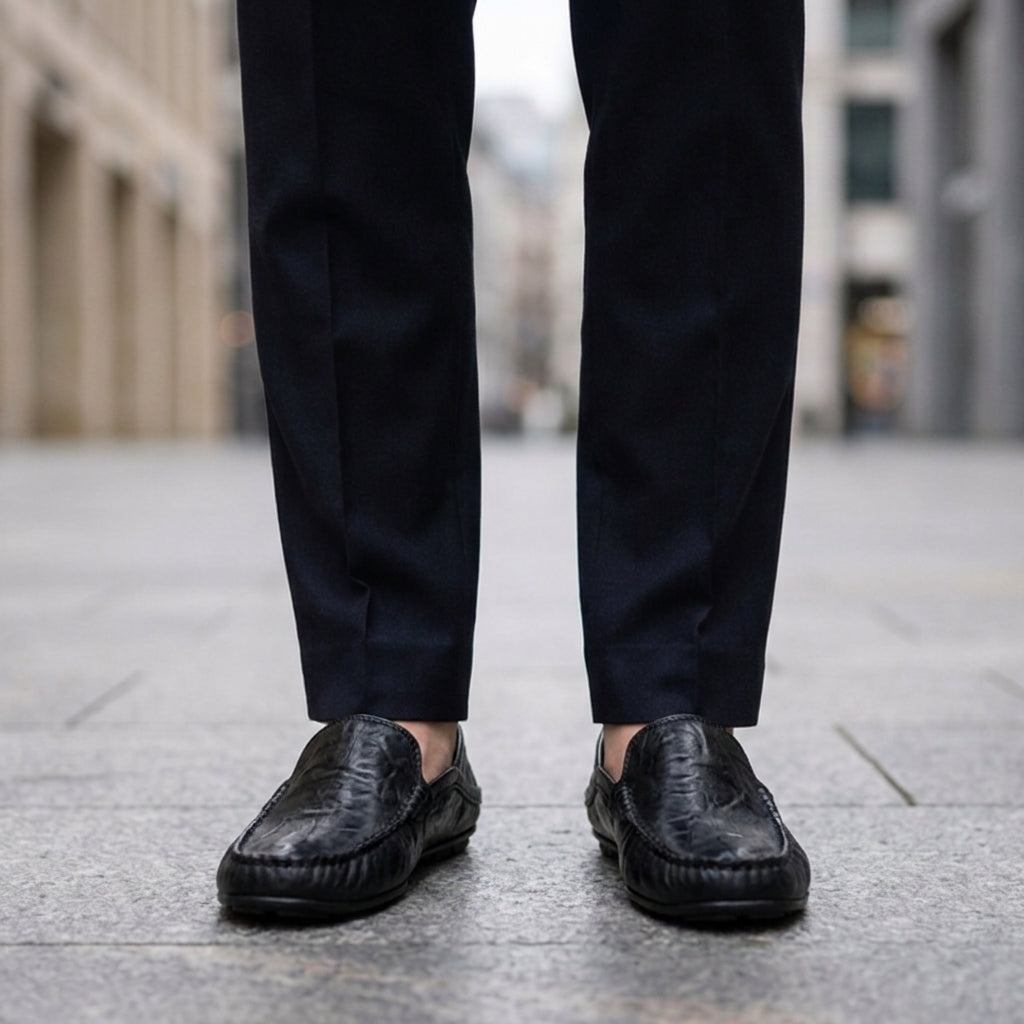 Skyros Leather Slip-On Loafers