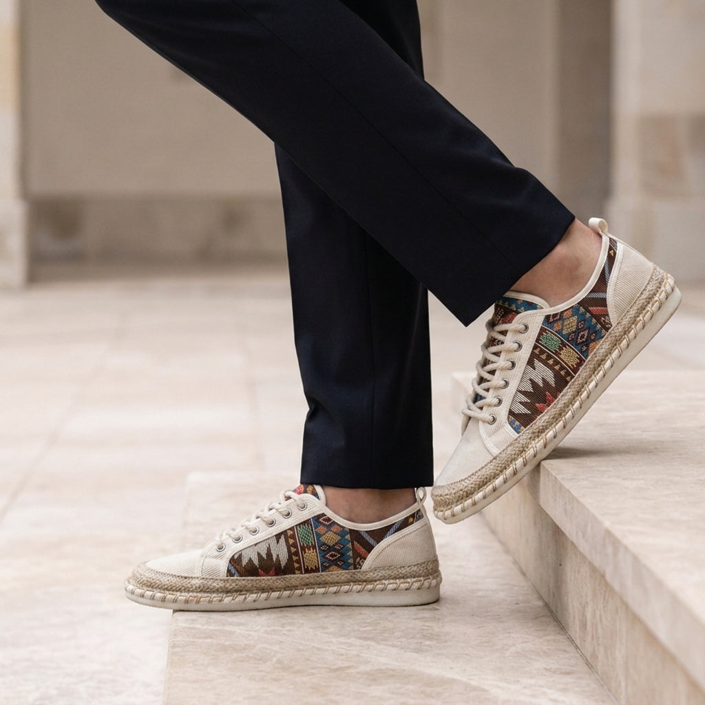 Delphi Aztec Canvas Espadrille Sneakers