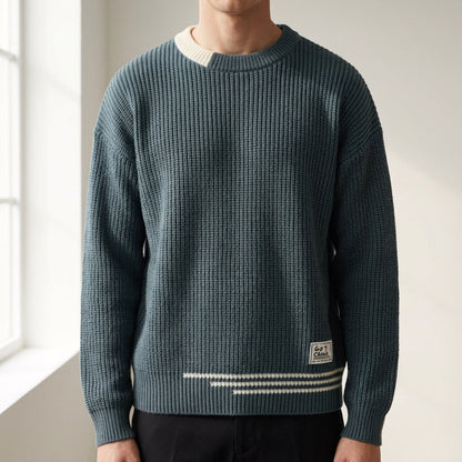 Milos Ribbed Knit Crewneck Sweater
