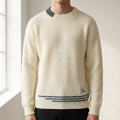 Milos Ribbed Knit Crewneck Sweater