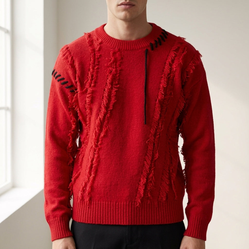 Trevi Fringe Knit Sweater