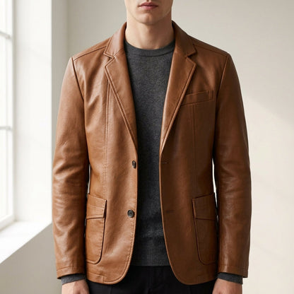 Cascais Leather Blazer Jacket