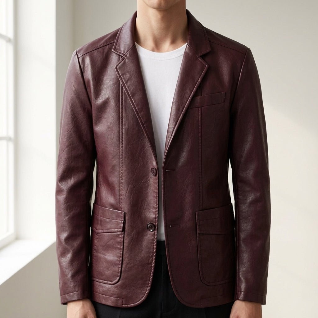 Cascais Leather Blazer Jacket