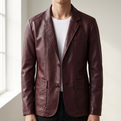 Cascais Leather Blazer Jacket