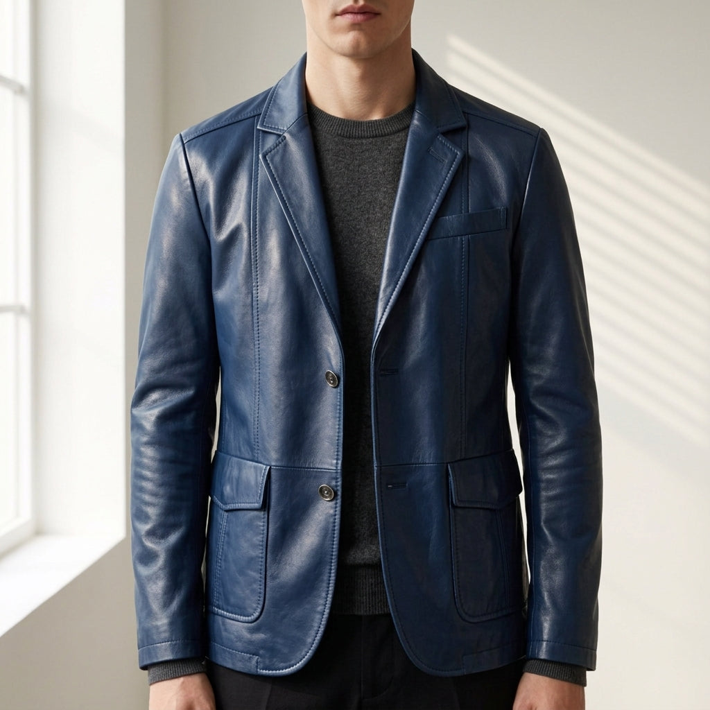 Cascais Leather Blazer Jacket