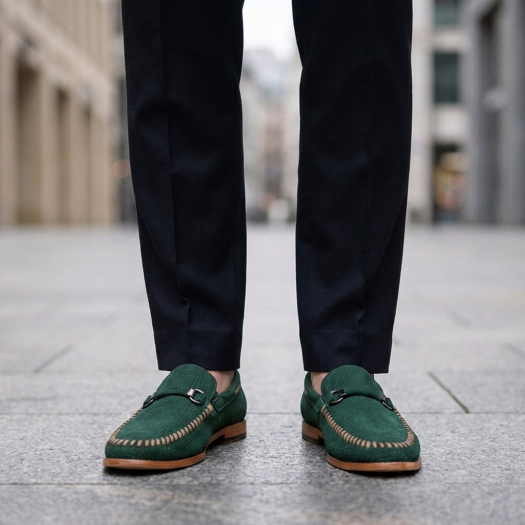 Albufeira Perforated Suede Loafers
