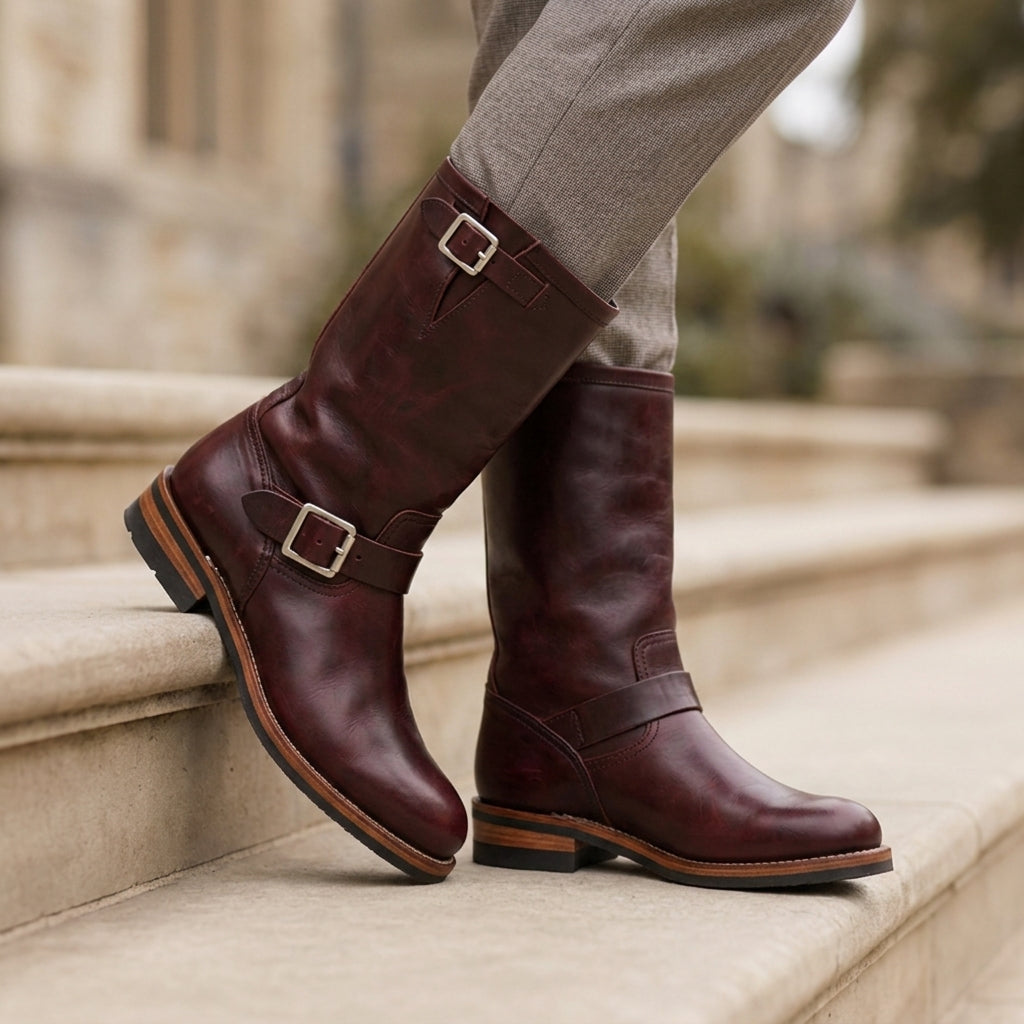 Aix Vintage Leather Engineer Boots