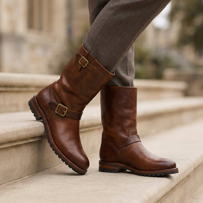 Aix Vintage Leather Engineer Boots