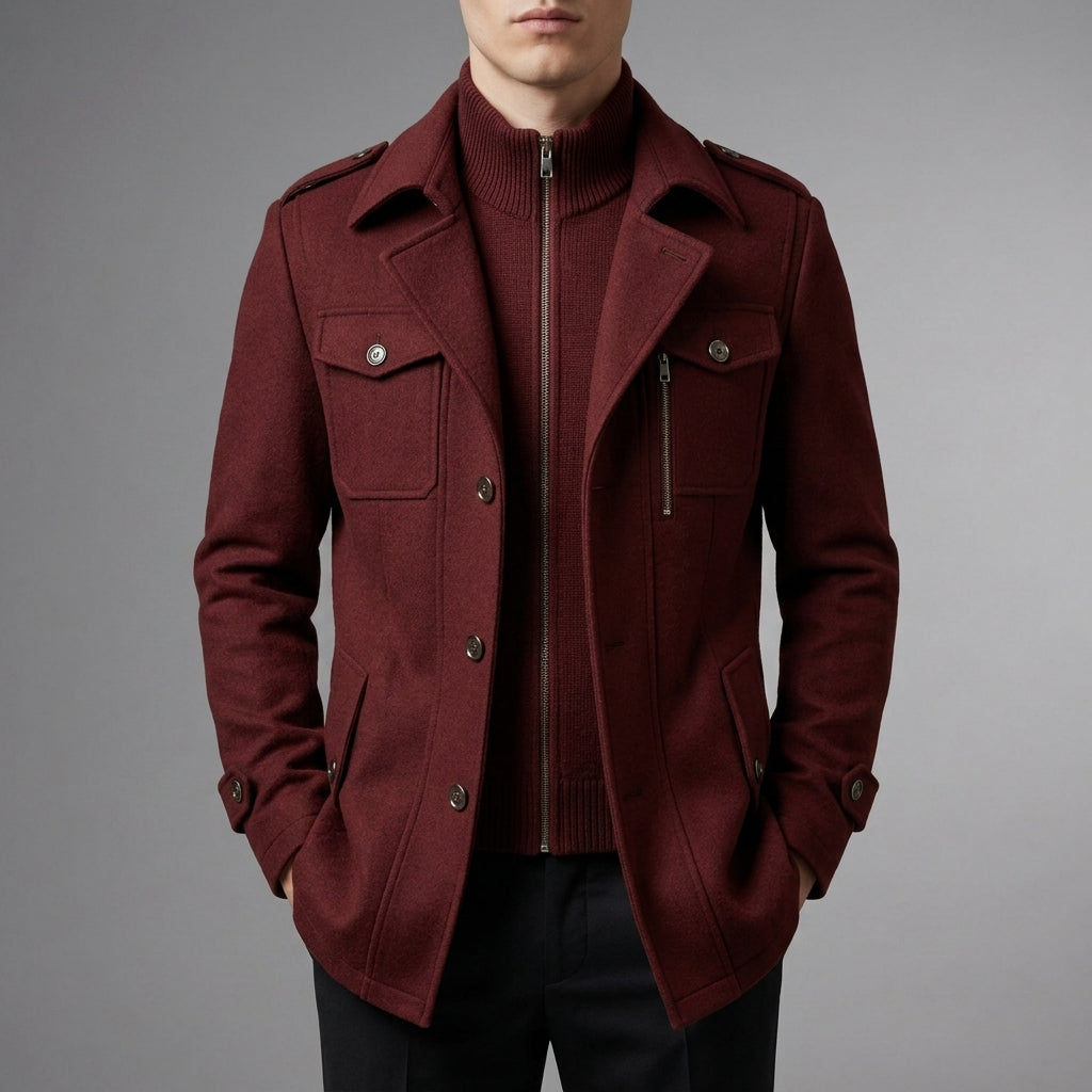 Tinos Wool Blend Overcoat